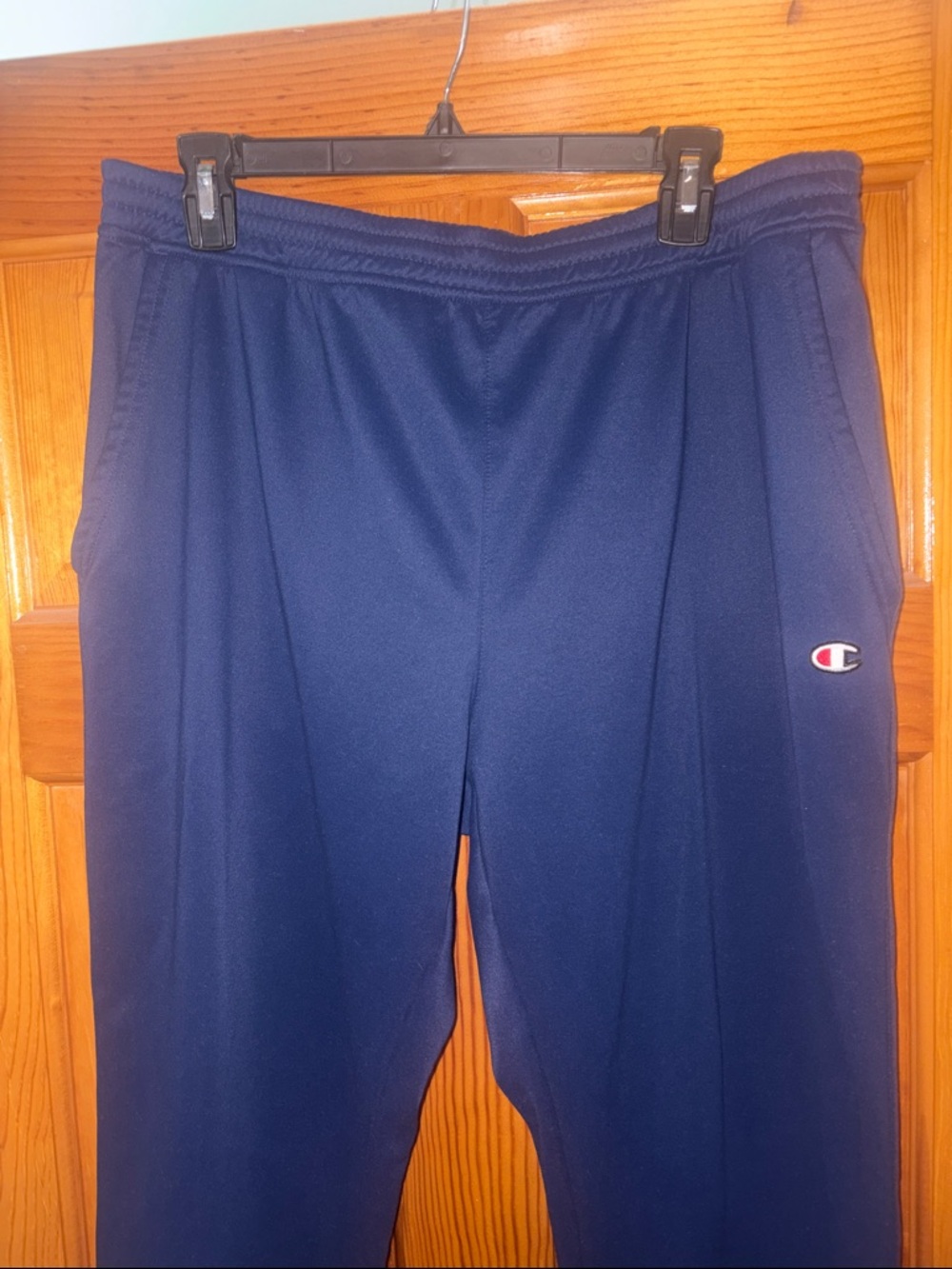 Champion XL Navy Blue Athletic Sweatpants with Logo